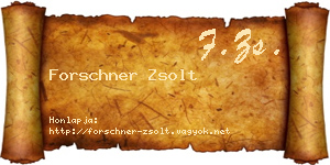 Forschner Zsolt névjegykártya